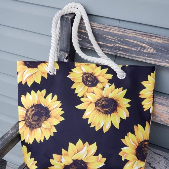 NEW Rope Handle Tote Bag -Multiple Designs Availab - Picture 4 of 4